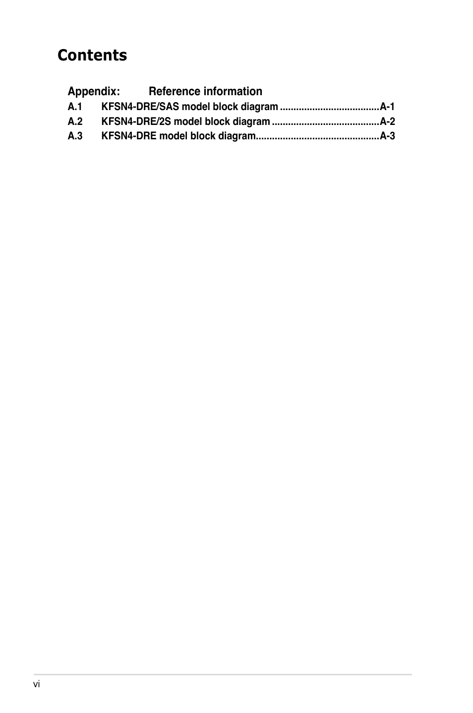 Asus KFSN4-DRE/SAS User Manual | Page 6 / 144