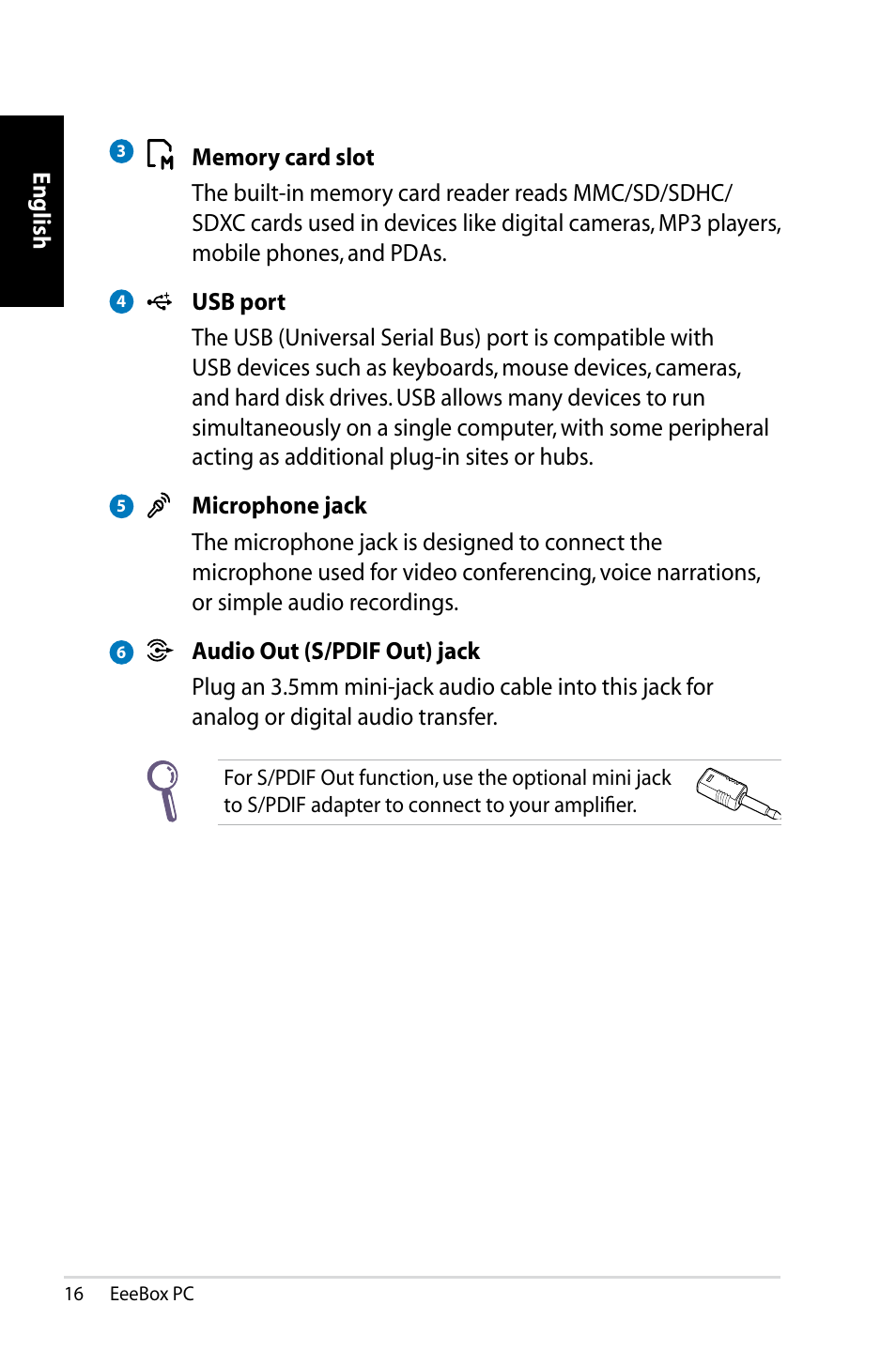 Asus EB1021 User Manual | Page 16 / 40