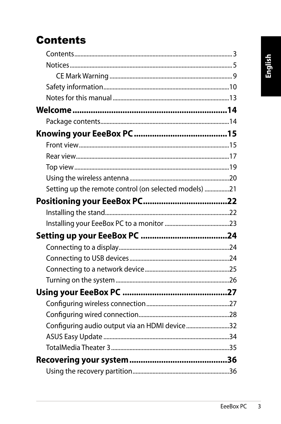 Asus EB1021 User Manual | Page 3 / 40