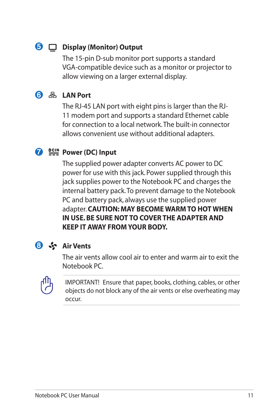 Asus UX50V User Manual | Page 11 / 26