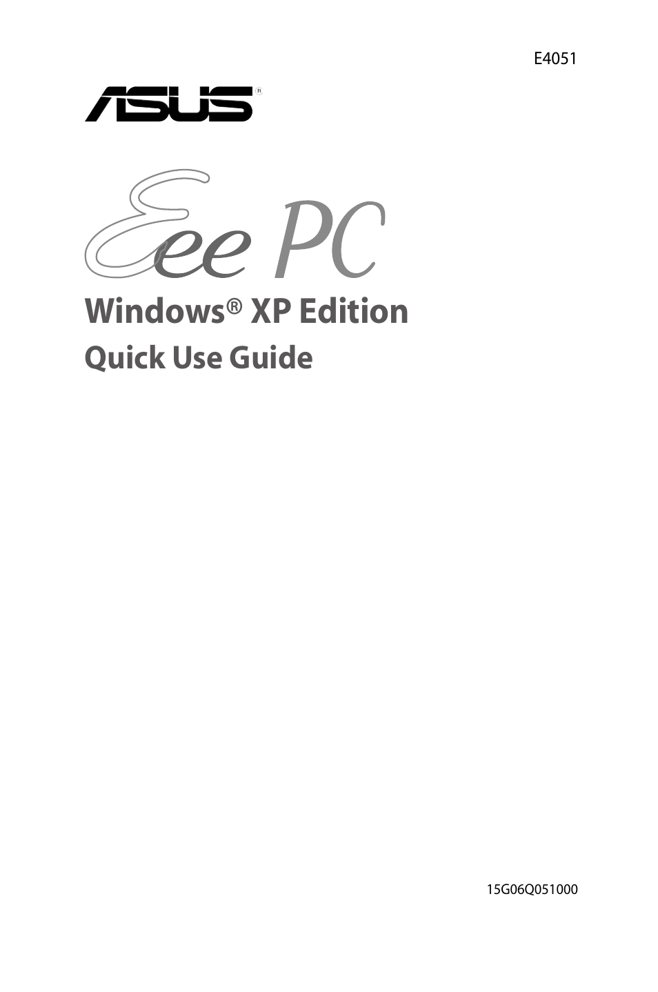 Asus Eee PC S101/XP User Manual | 8 pages