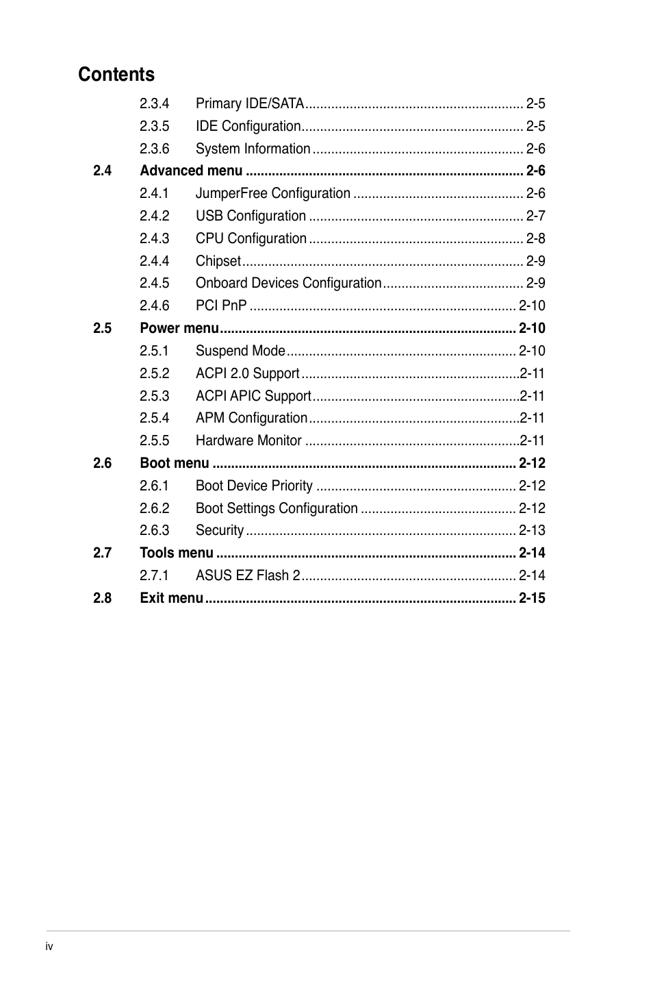 Asus P5SD2-A User Manual | Page 4 / 40