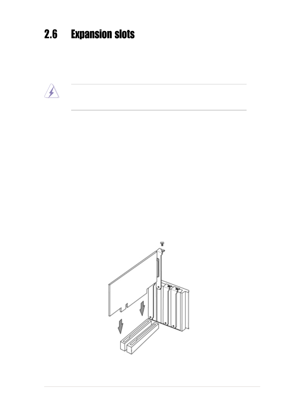 6 expansion slots, 1 installing an expansion card | Asus P4B-LX User Manual | Page 33 / 108