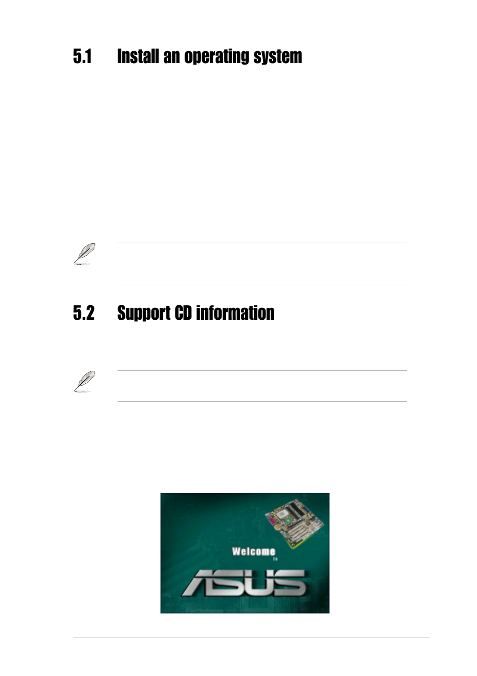 1 install an operating system, 2 support cd information, 1 windows 98 first time installation | 1 running the support cd | Asus P4B-LX User Manual | Page 85 / 108