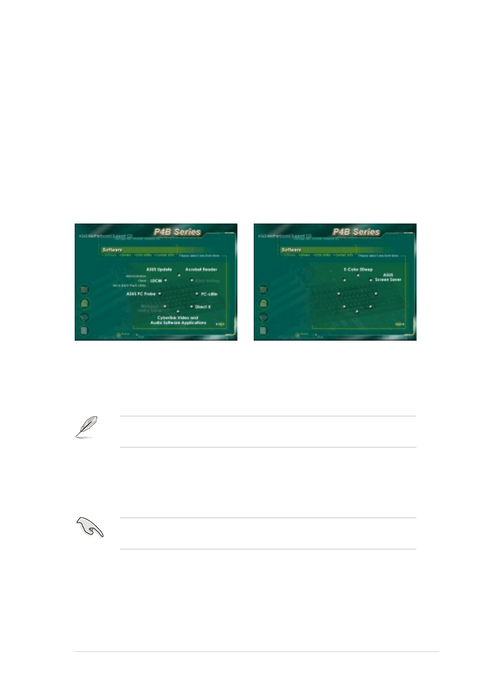 3 software menu | Asus P4B-LX User Manual | Page 87 / 108