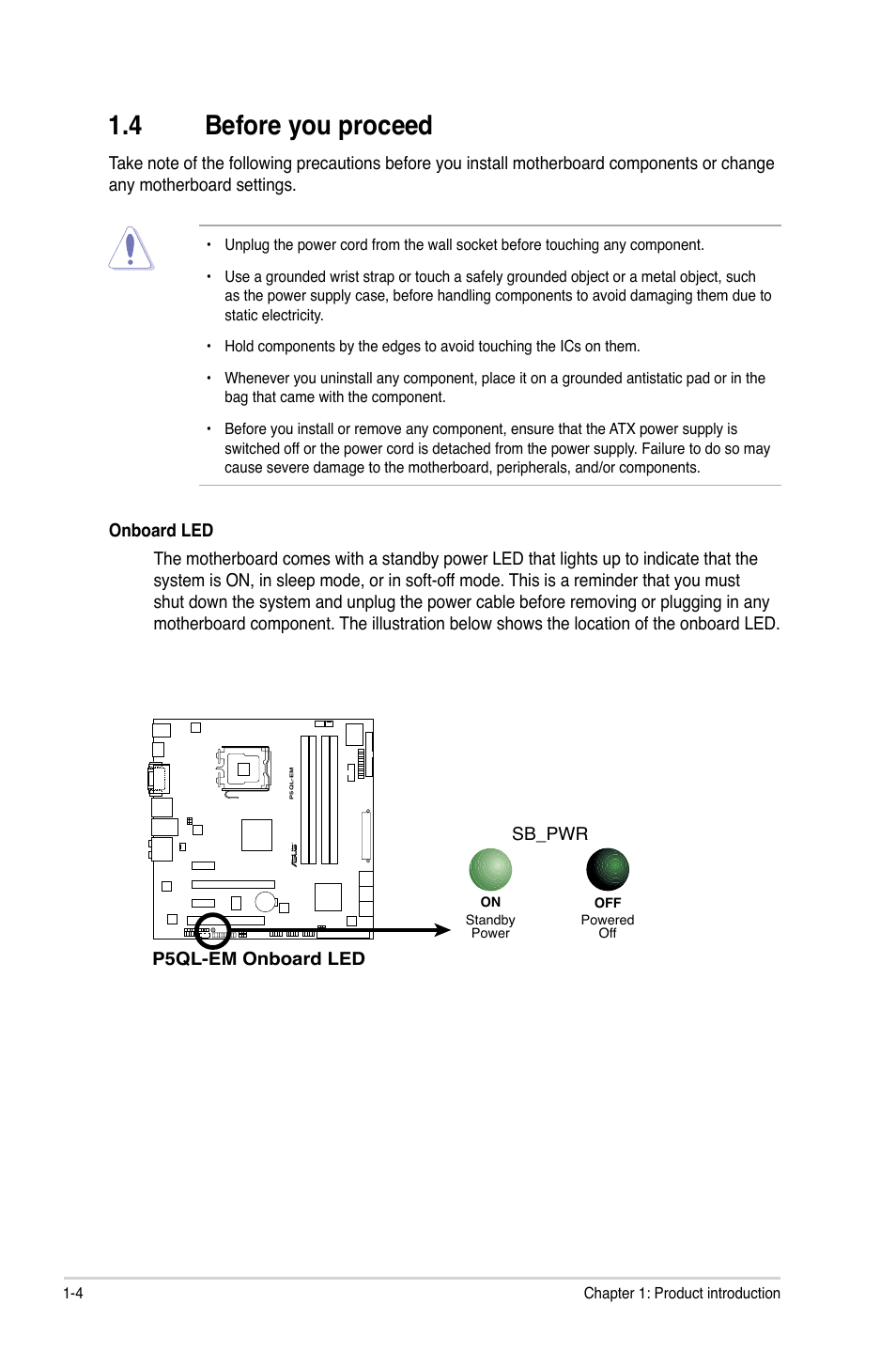 Before.you.proceed | Asus P5QL-EM User Manual | Page 14 / 64