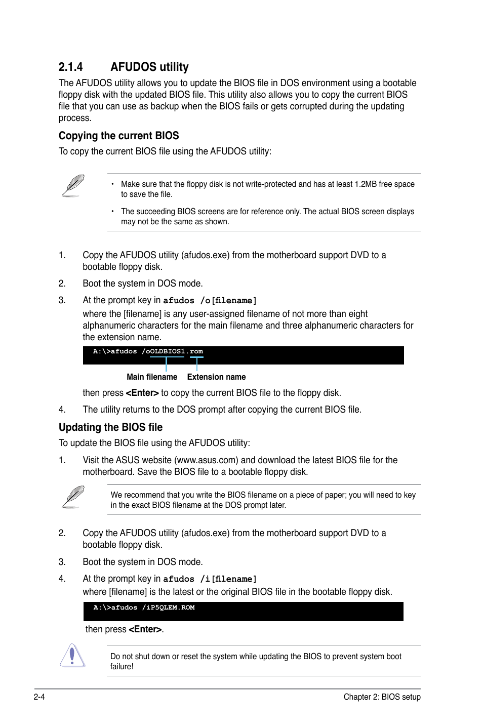 Afudos.utility | Asus P5QL-EM User Manual | Page 44 / 64