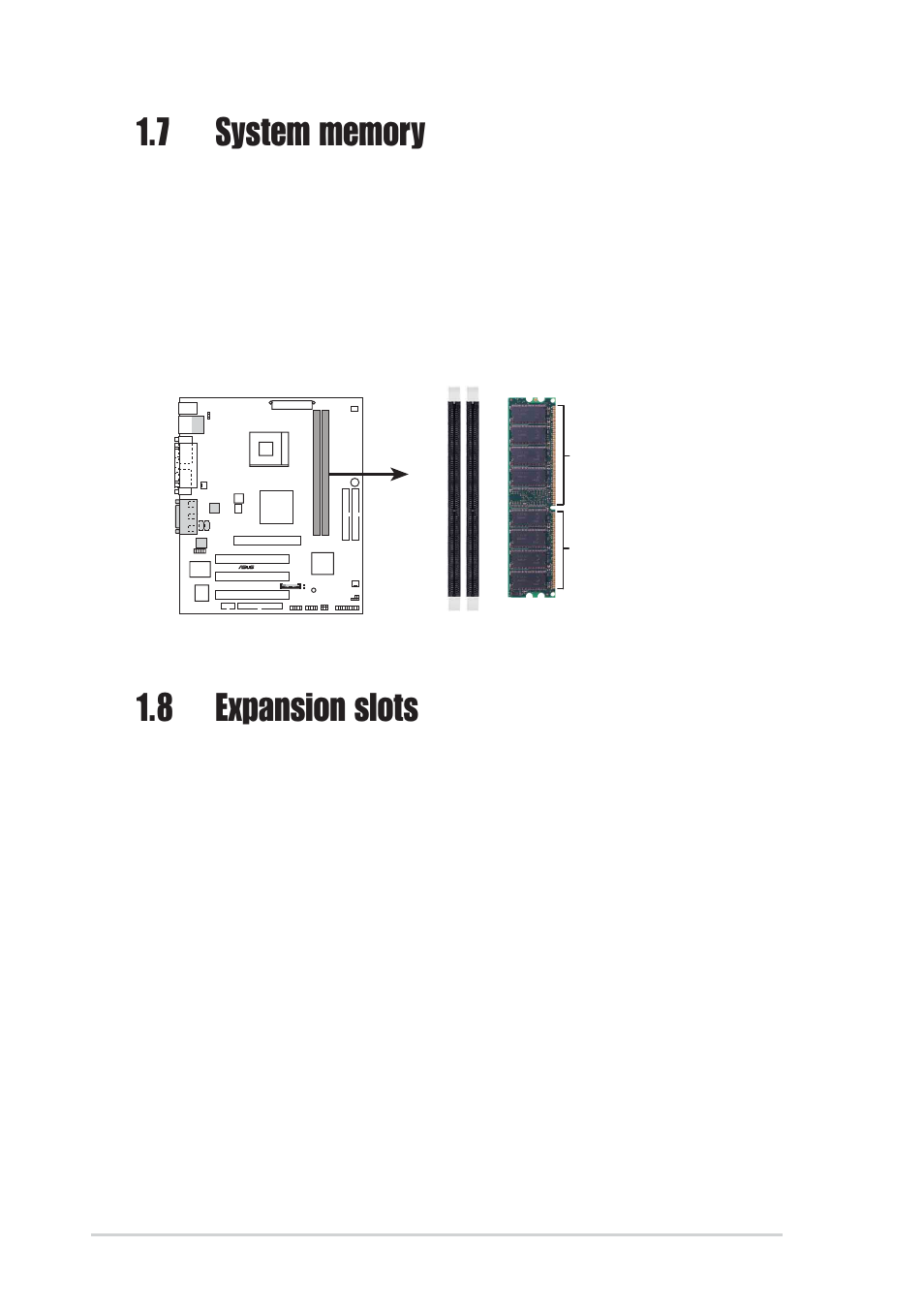 8 expansion slots, 1 configuring an expansion card | Asus P4SGL-MX User Manual | Page 18 / 64