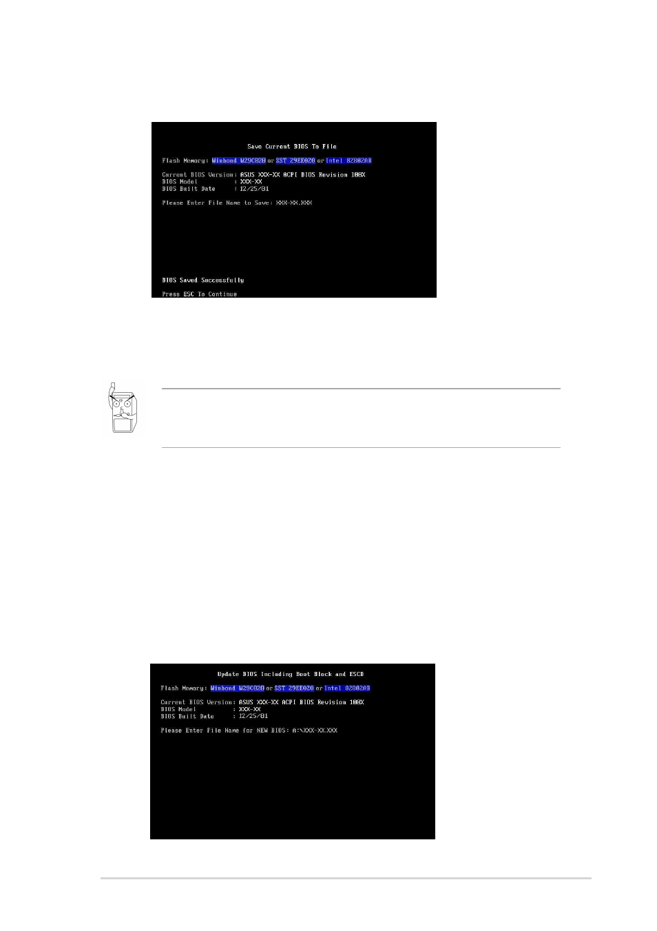 Updating the bios | Asus P4SGL-MX User Manual | Page 34 / 64