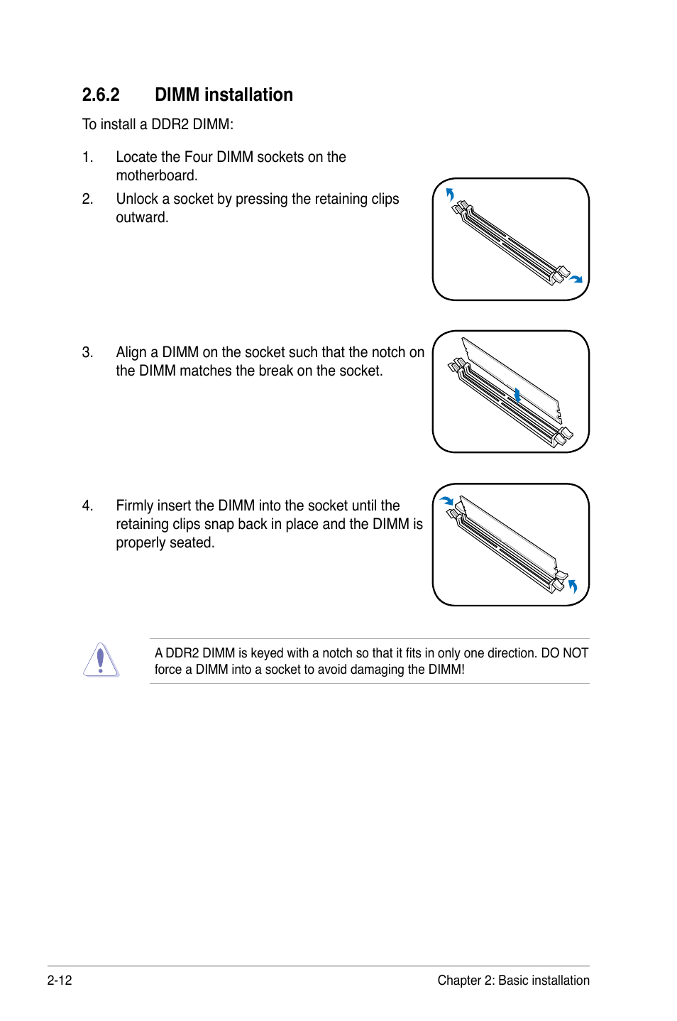 2 dimm installation | Asus T4-M3N8200 User Manual | Page 30 / 92