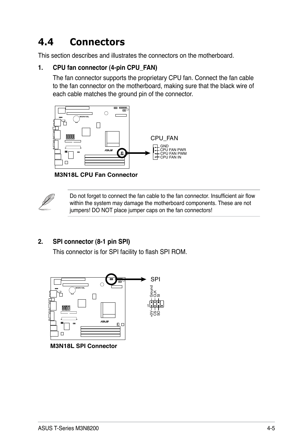 4 connectors | Asus T4-M3N8200 User Manual | Page 47 / 92