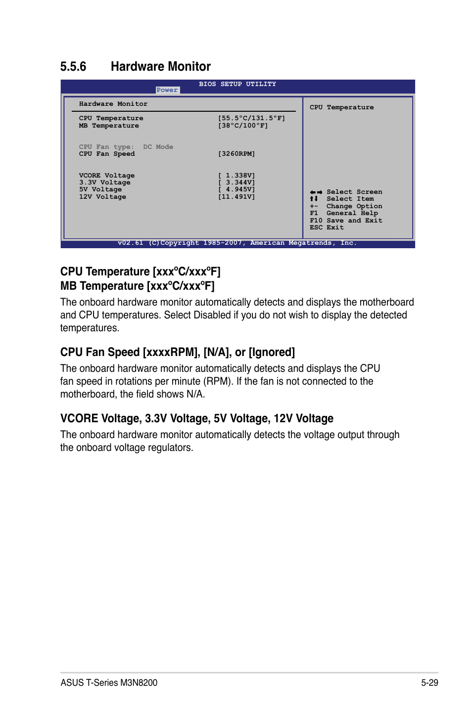 6 hardware monitor | Asus T4-M3N8200 User Manual | Page 81 / 92