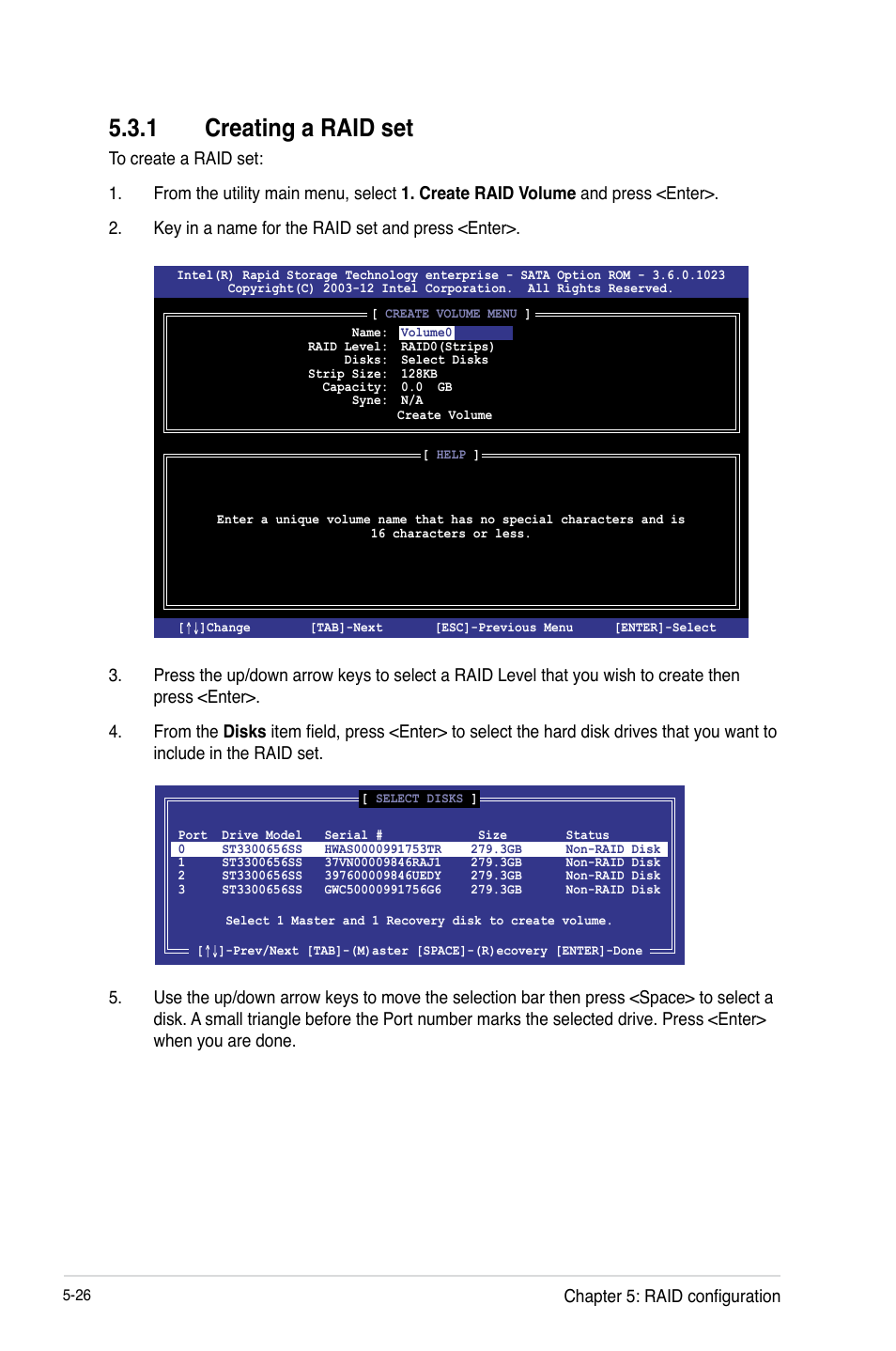 Creating a raid set -26, 1 creating a raid set | Asus Z9PE-D16-10G/DUAL User Manual | Page 144 / 202