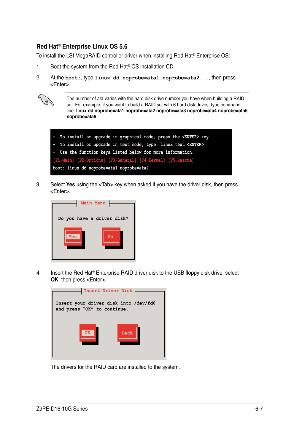 Red hat, Enterprise linux os 5.6 | Asus Z9PE-D16-10G/DUAL User Manual | Page 163 / 202