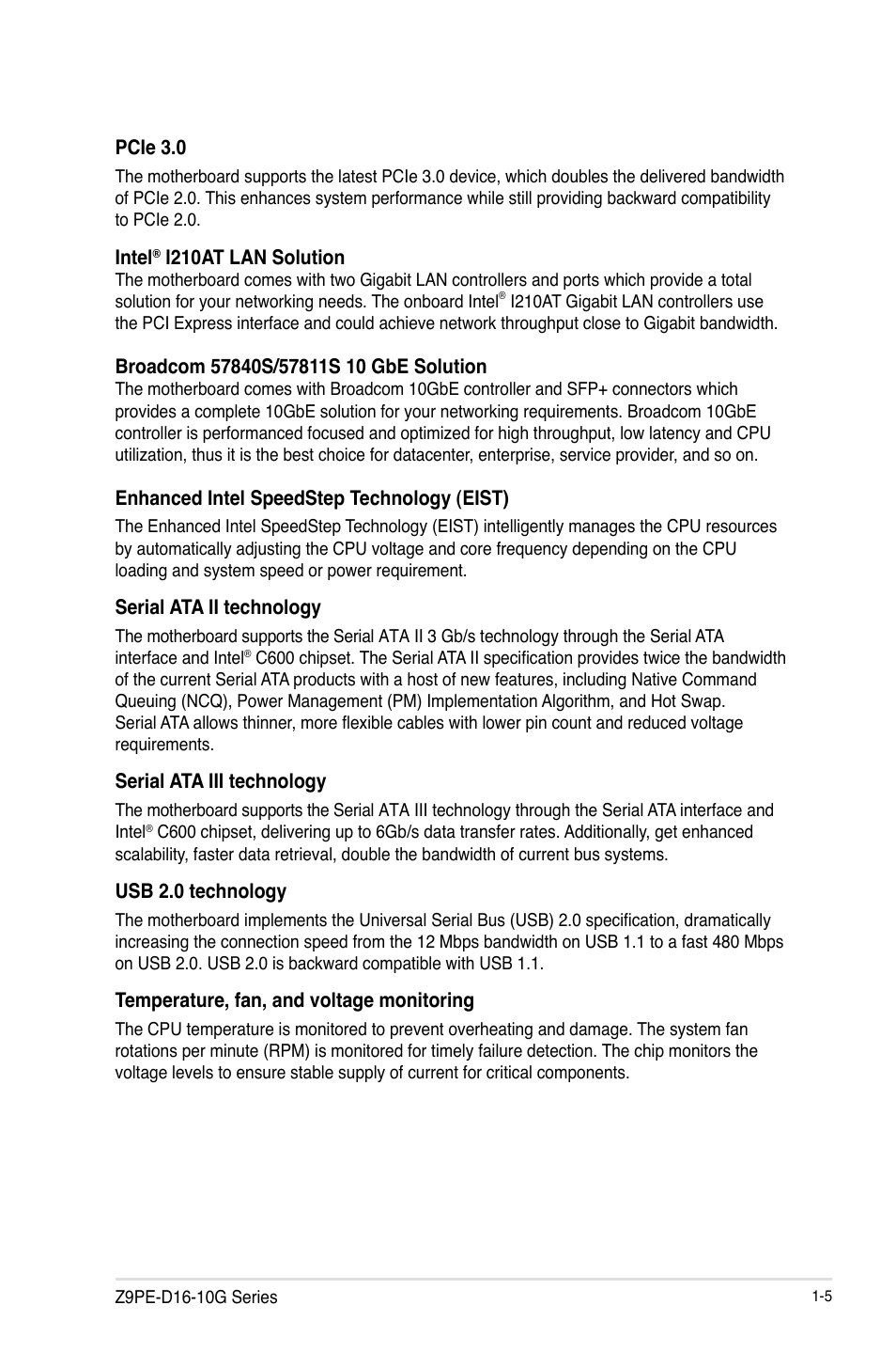 Asus Z9PE-D16-10G/DUAL User Manual | Page 19 / 202