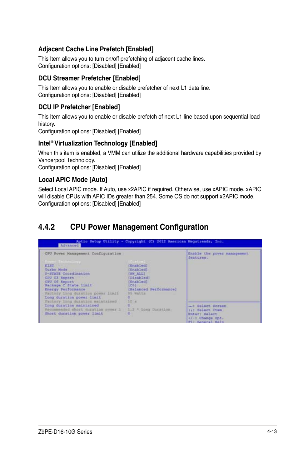 Cpu power management configuration -13, 2 cpu power management configuration | Asus Z9PE-D16-10G/DUAL User Manual | Page 81 / 202