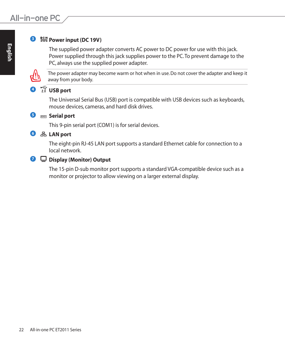 Asus ET2011ET User Manual | Page 22 / 44