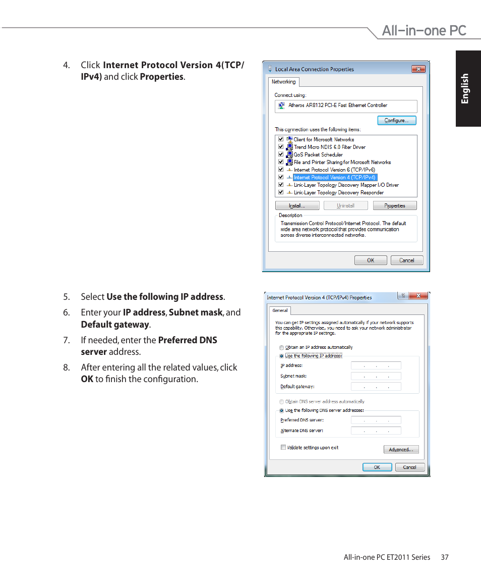 Asus ET2011ET User Manual | Page 37 / 44