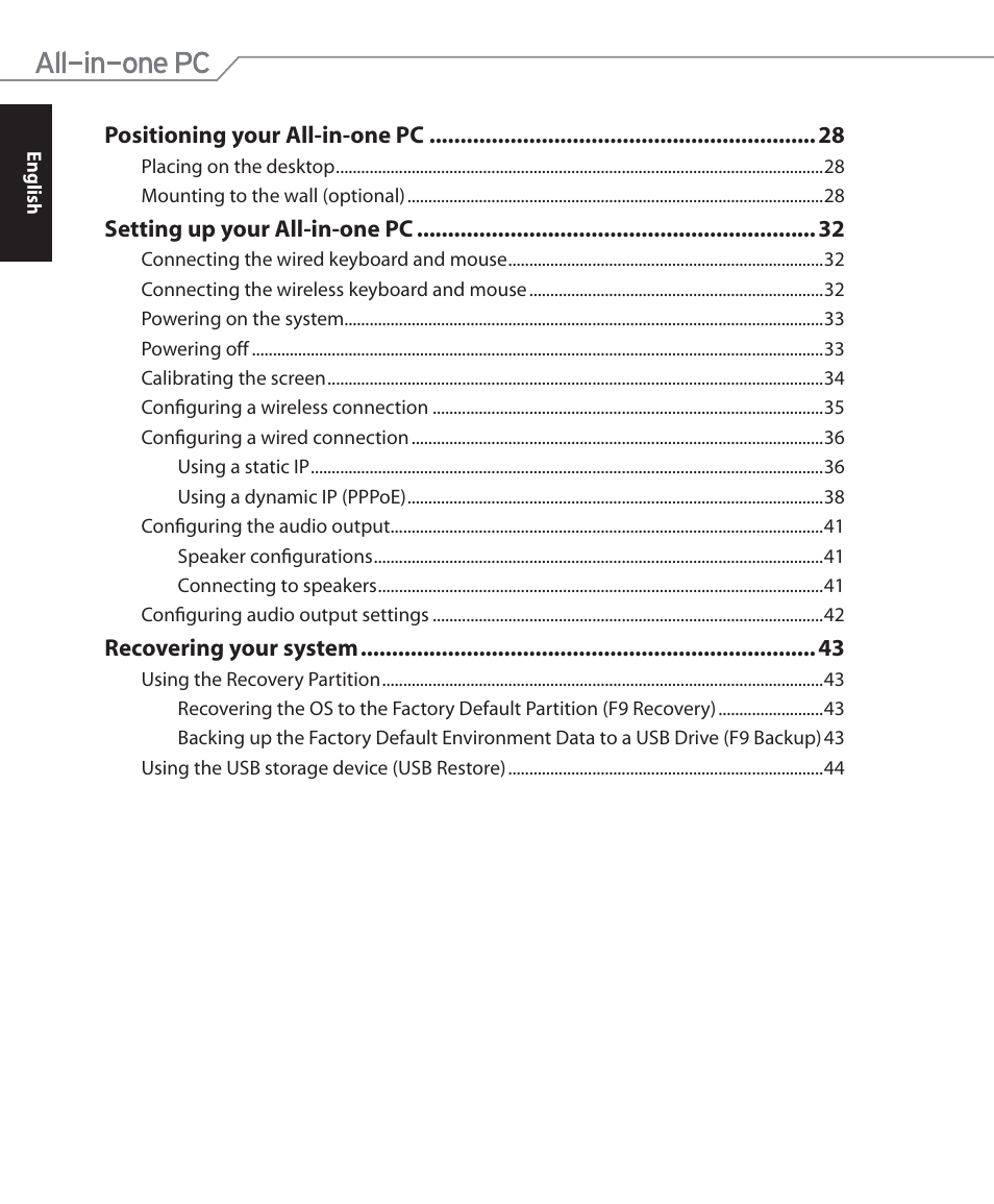 Asus ET2011ET User Manual | Page 4 / 44