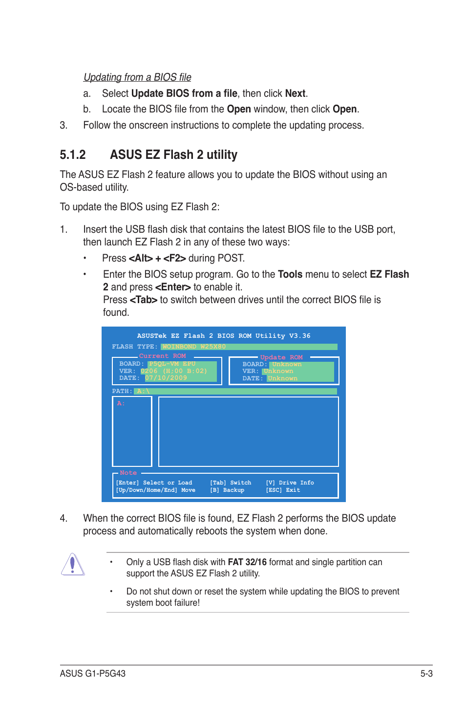 2 asus ez flash 2 utility, Asus ez flash 2 utility -3, Asus.ez.flash.2.utility | Asus G1-P5G43 User Manual | Page 57 / 78