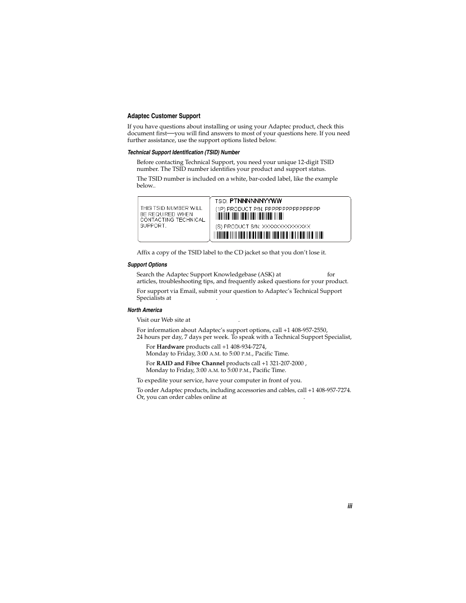 Asus Adaptec 2025 ZCR User Manual | Page 3 / 169
