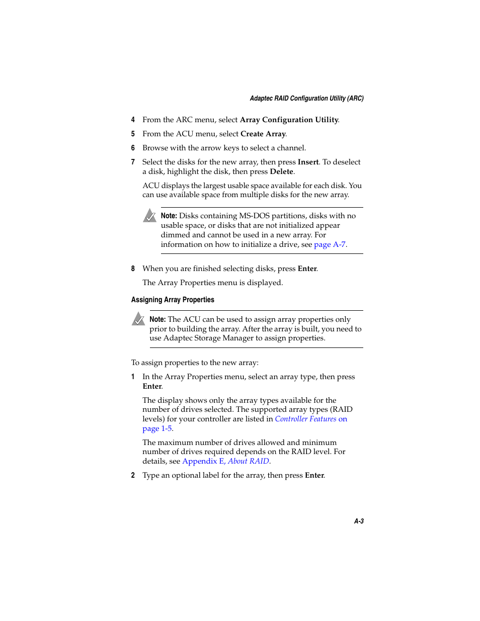 Asus Adaptec 2025 ZCR User Manual | Page 68 / 169