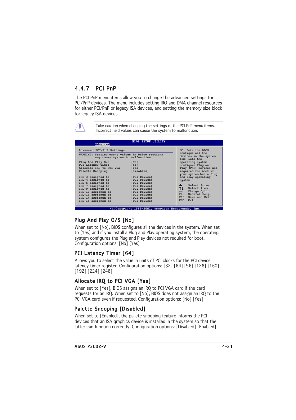 7 pci pnp pci pnp pci pnp pci pnp pci pnp | Asus P5LD2-V User Manual | Page 93 / 144