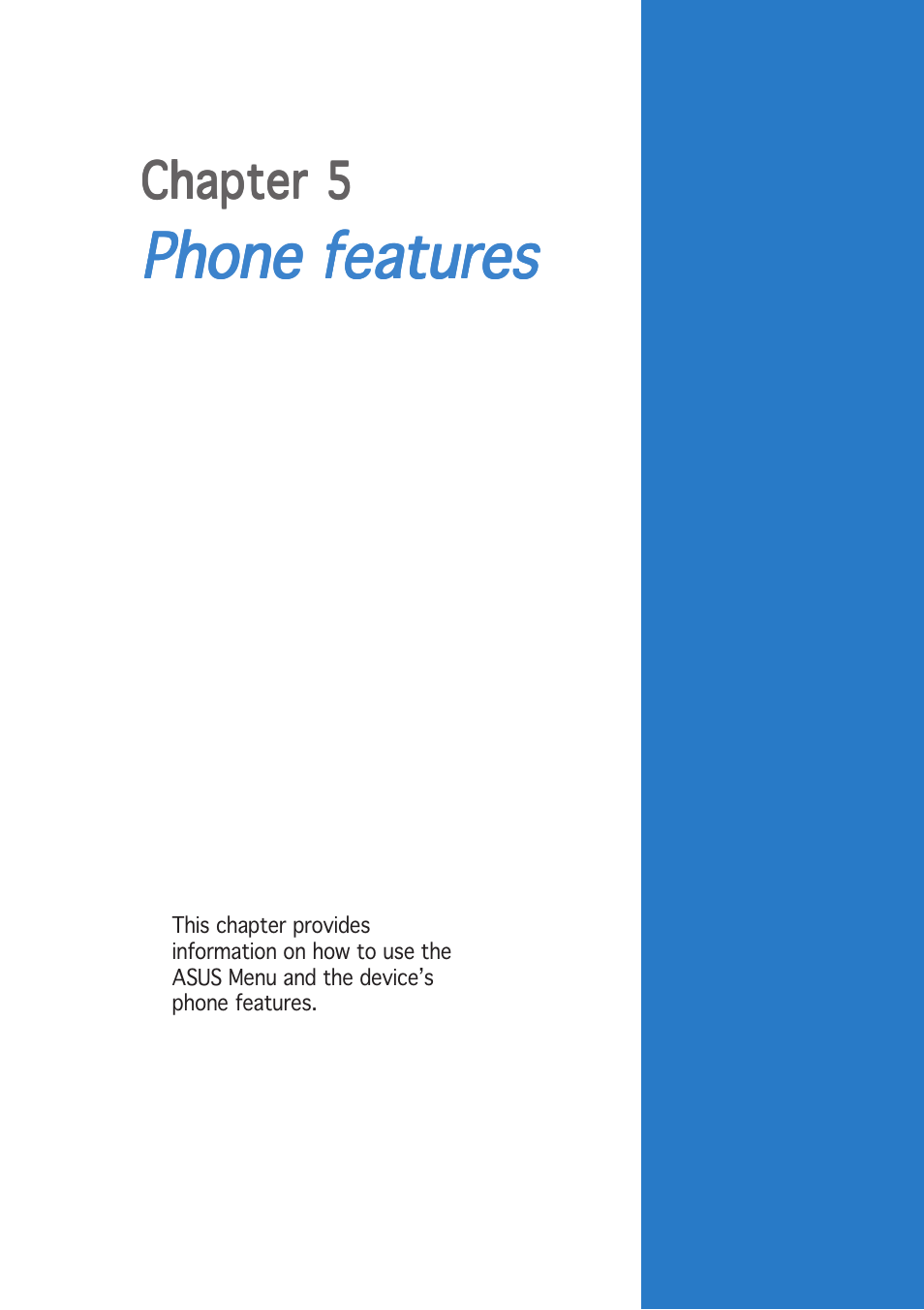 Phone features | Asus P505 User Manual | Page 101 / 326