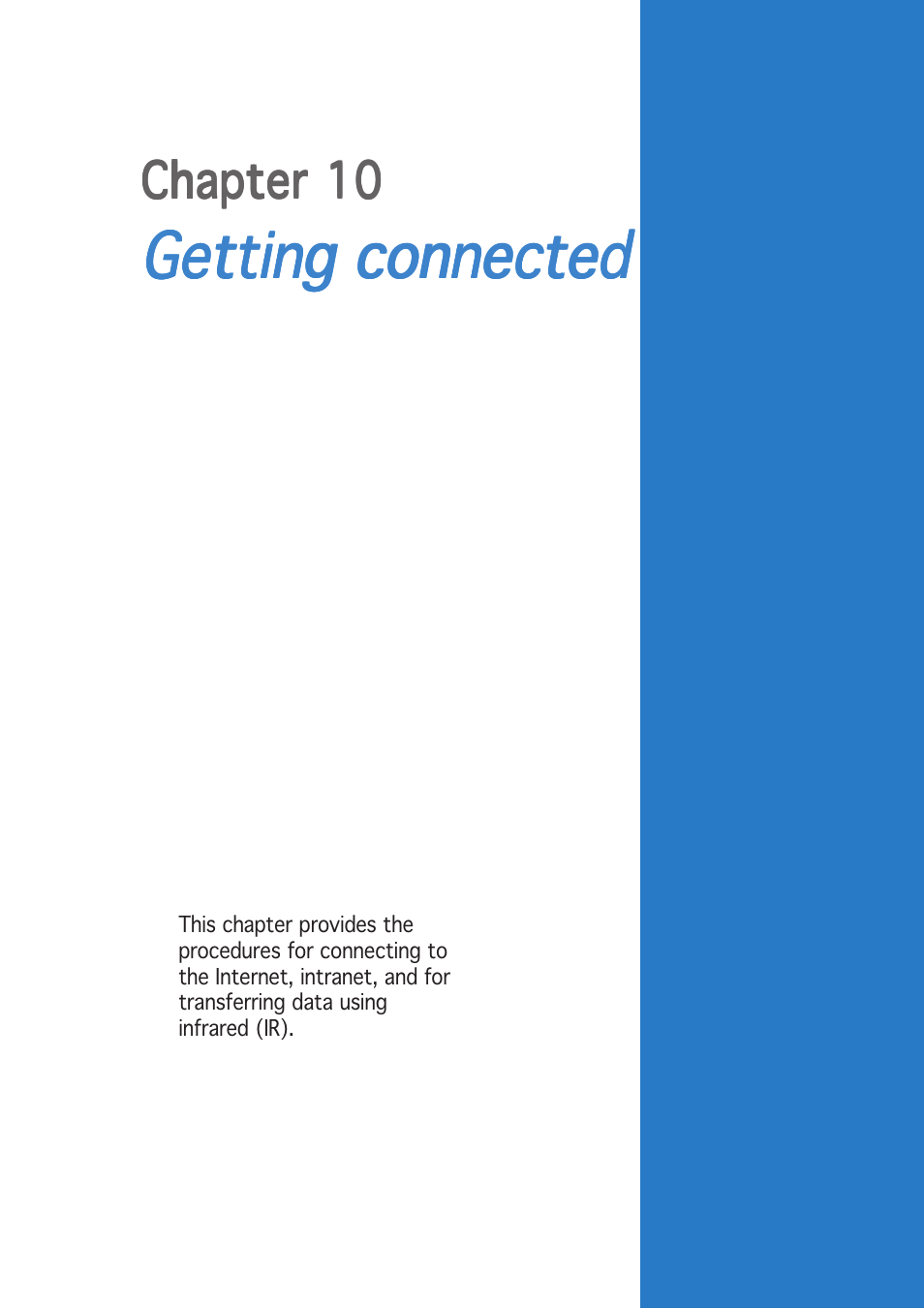 Getting connected | Asus P505 User Manual | Page 285 / 326