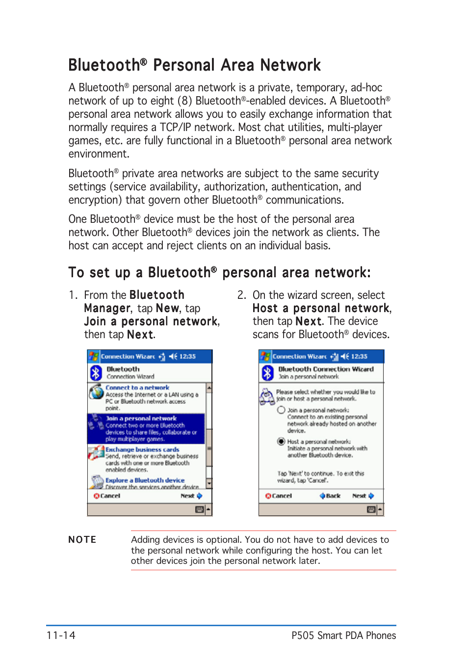 Bluetooth, Personal area network | Asus P505 User Manual | Page 318 / 326