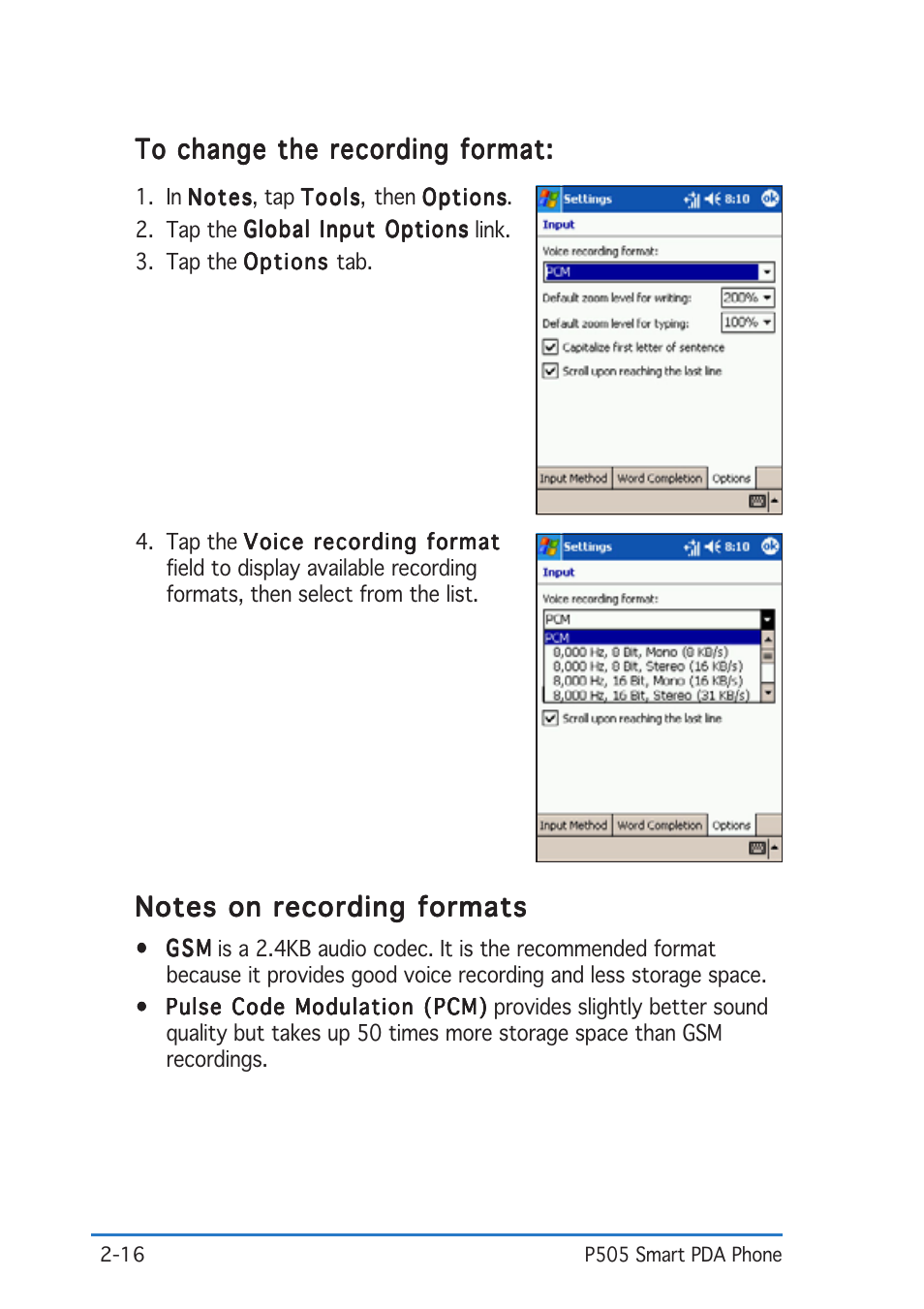 Asus P505 User Manual | Page 36 / 326