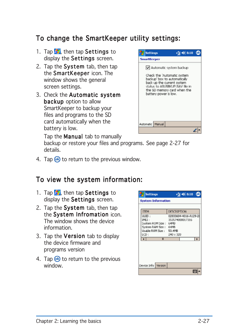 Asus P505 User Manual | Page 47 / 326