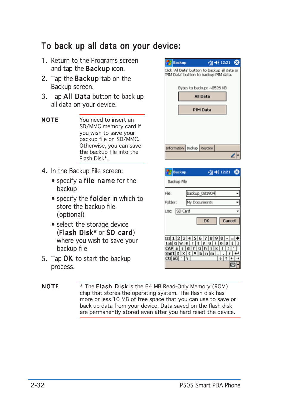 Asus P505 User Manual | Page 52 / 326