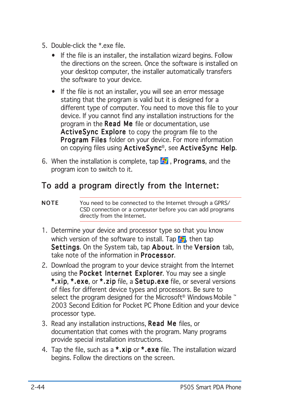 Asus P505 User Manual | Page 64 / 326