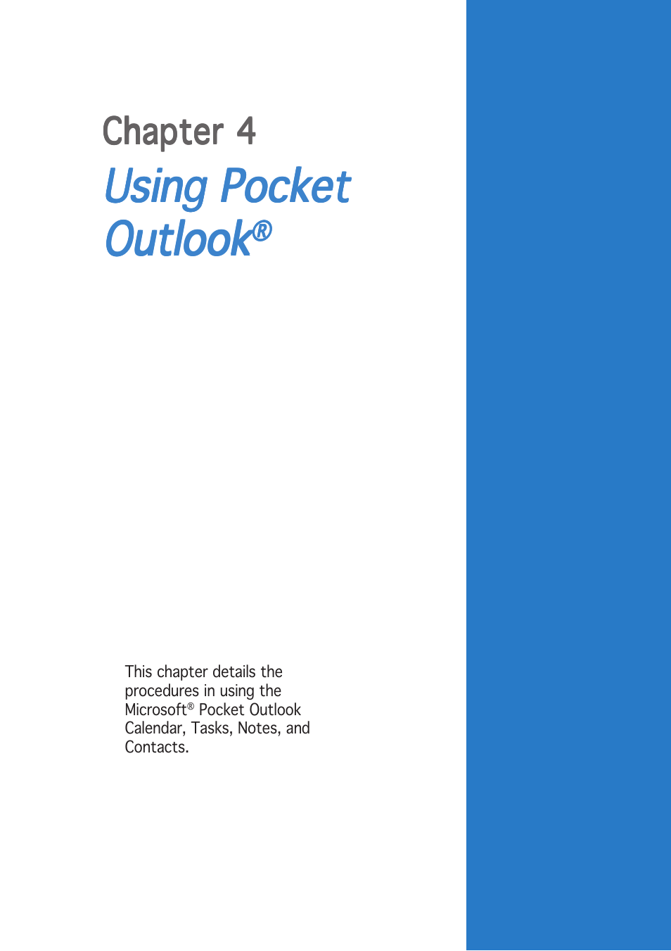 Using pocket | Asus P505 User Manual | Page 79 / 326