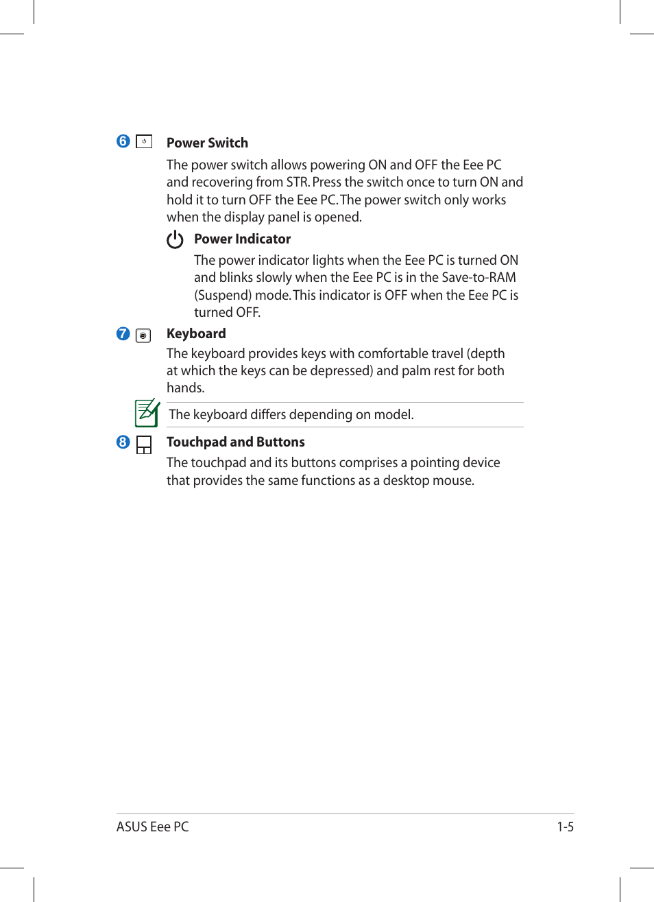 Asus Eee PC 1008P User Manual | Page 13 / 66