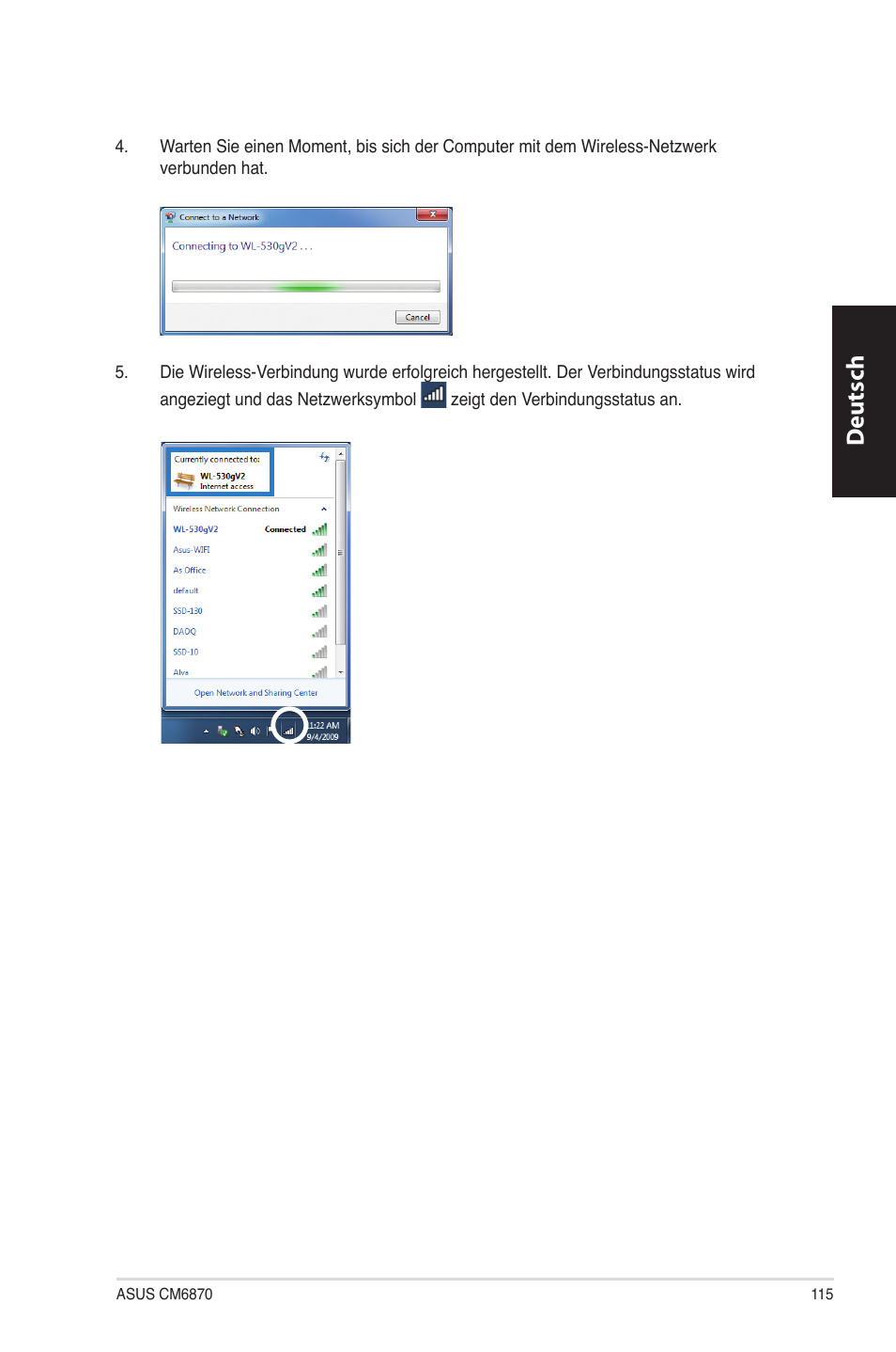 Deutsch d eutsch | Asus CM6870 User Manual | Page 117 / 494