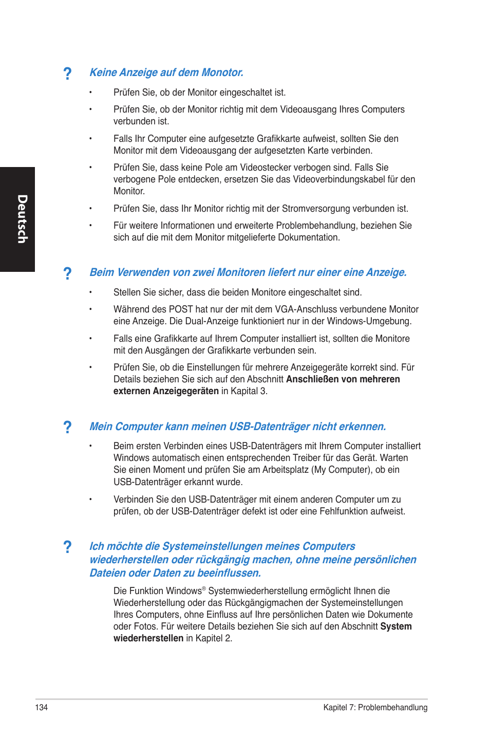 Deutsch d eutsch d eutsch d eutsch | Asus CM6870 User Manual | Page 136 / 494