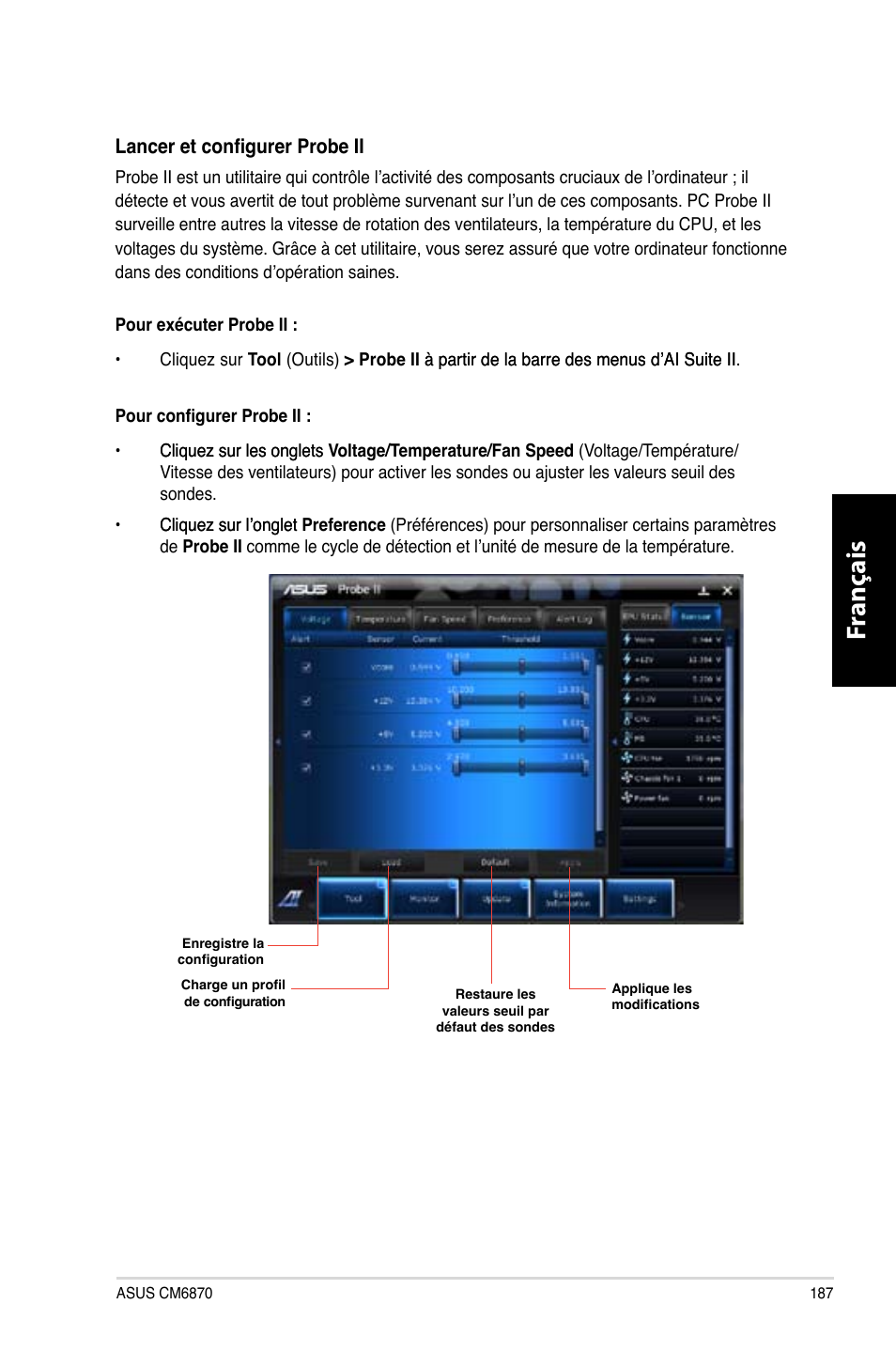 Fr anç ais fr anç ais | Asus CM6870 User Manual | Page 189 / 494