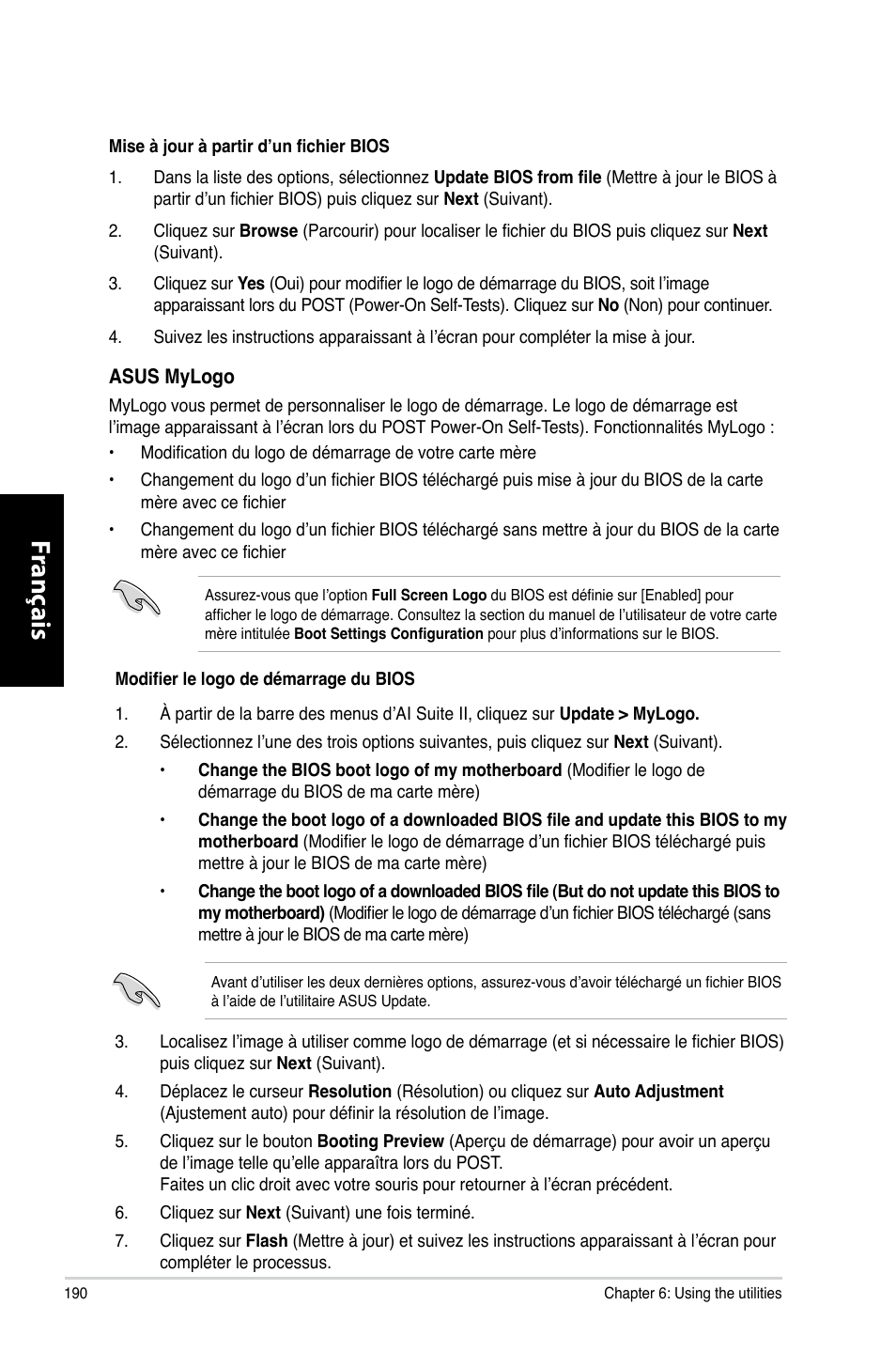 Fr anç ais fr anç ais fr anç ais fr anç ais | Asus CM6870 User Manual | Page 192 / 494