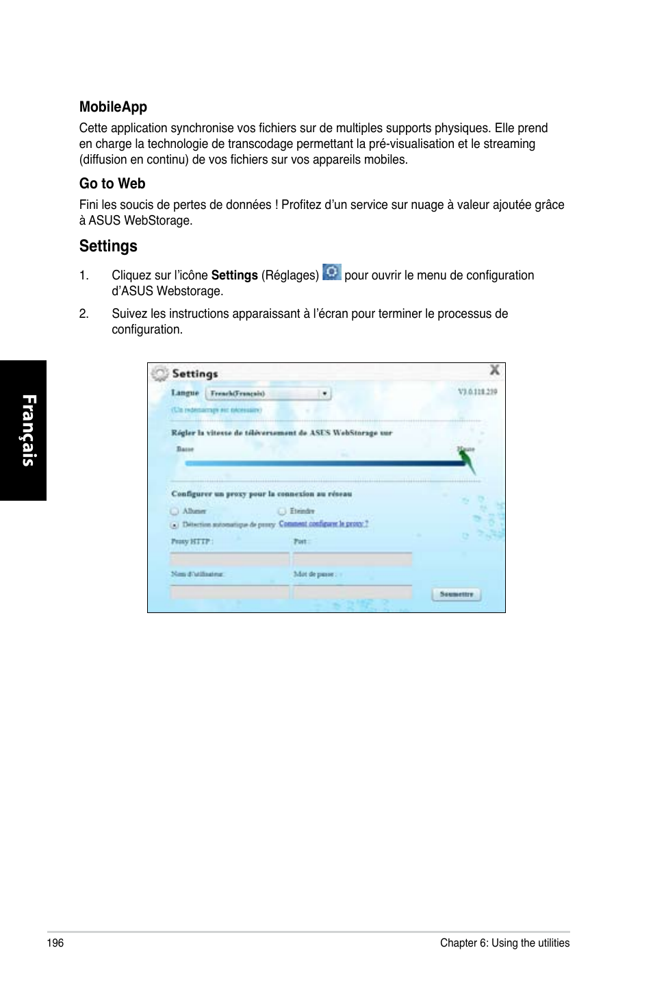 Fr anç ais fr anç ais fr anç ais fr anç ais | Asus CM6870 User Manual | Page 198 / 494