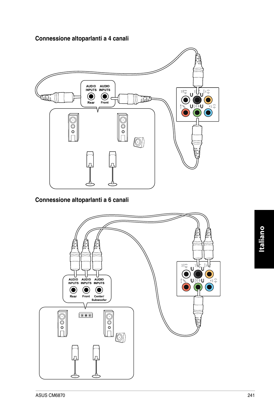 Italiano | Asus CM6870 User Manual | Page 243 / 494