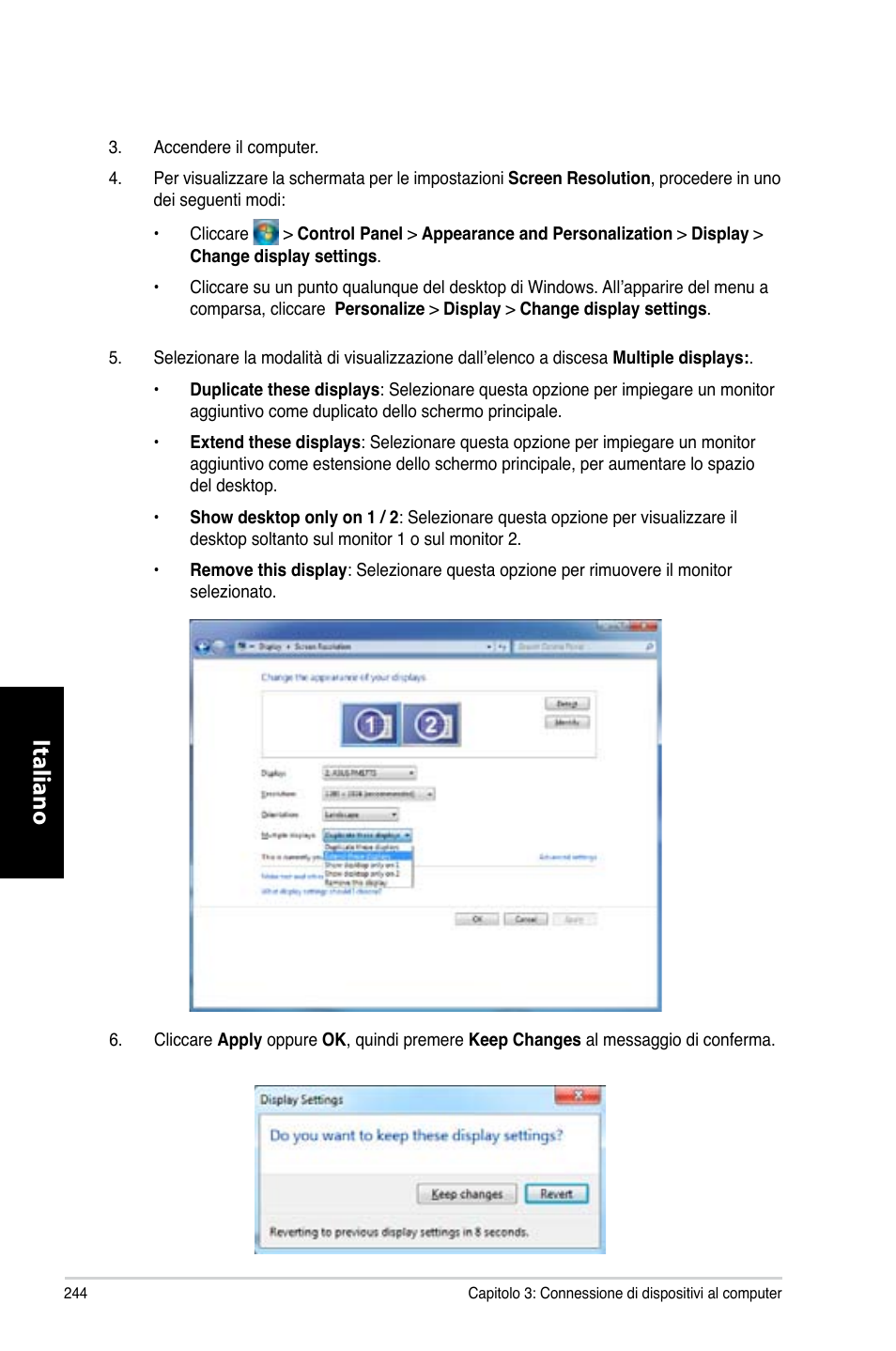 Italiano | Asus CM6870 User Manual | Page 246 / 494