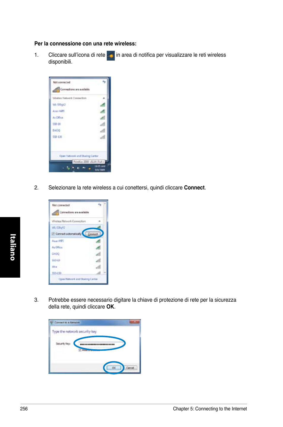 Italiano | Asus CM6870 User Manual | Page 258 / 494