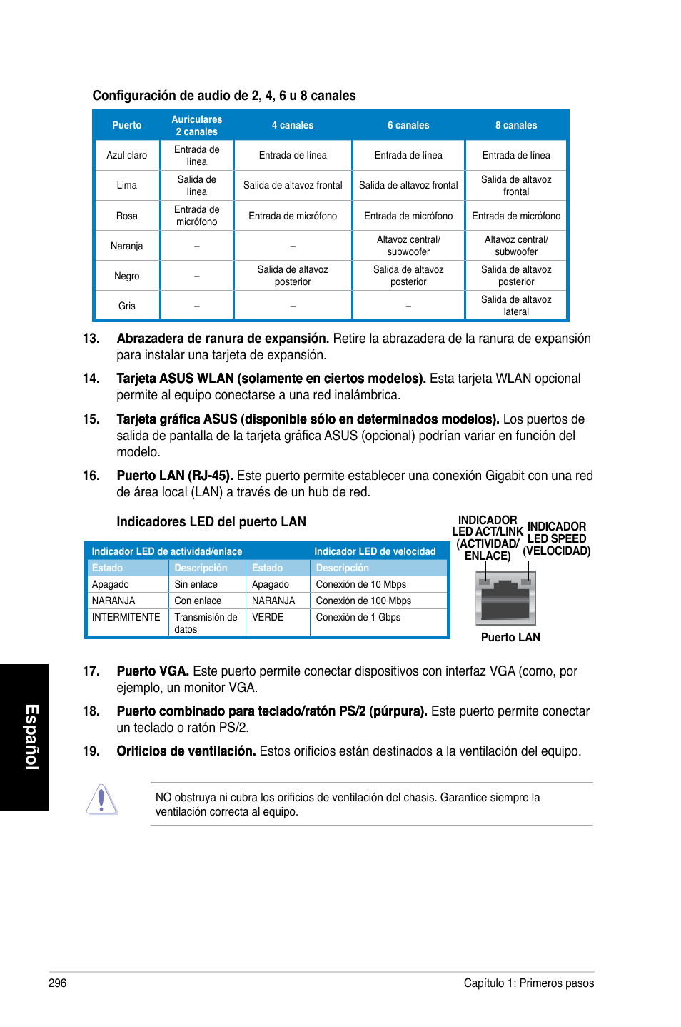 Español | Asus CM6870 User Manual | Page 298 / 494