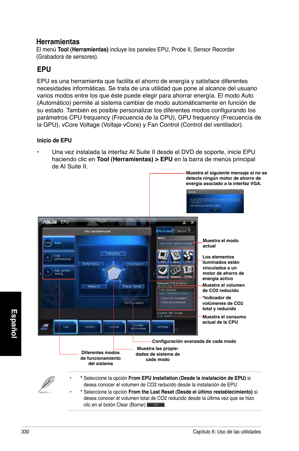 Español, Español herramientas | Asus CM6870 User Manual | Page 332 / 494