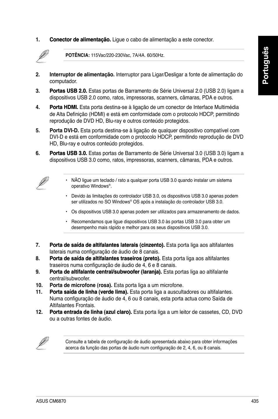 Português | Asus CM6870 User Manual | Page 437 / 494