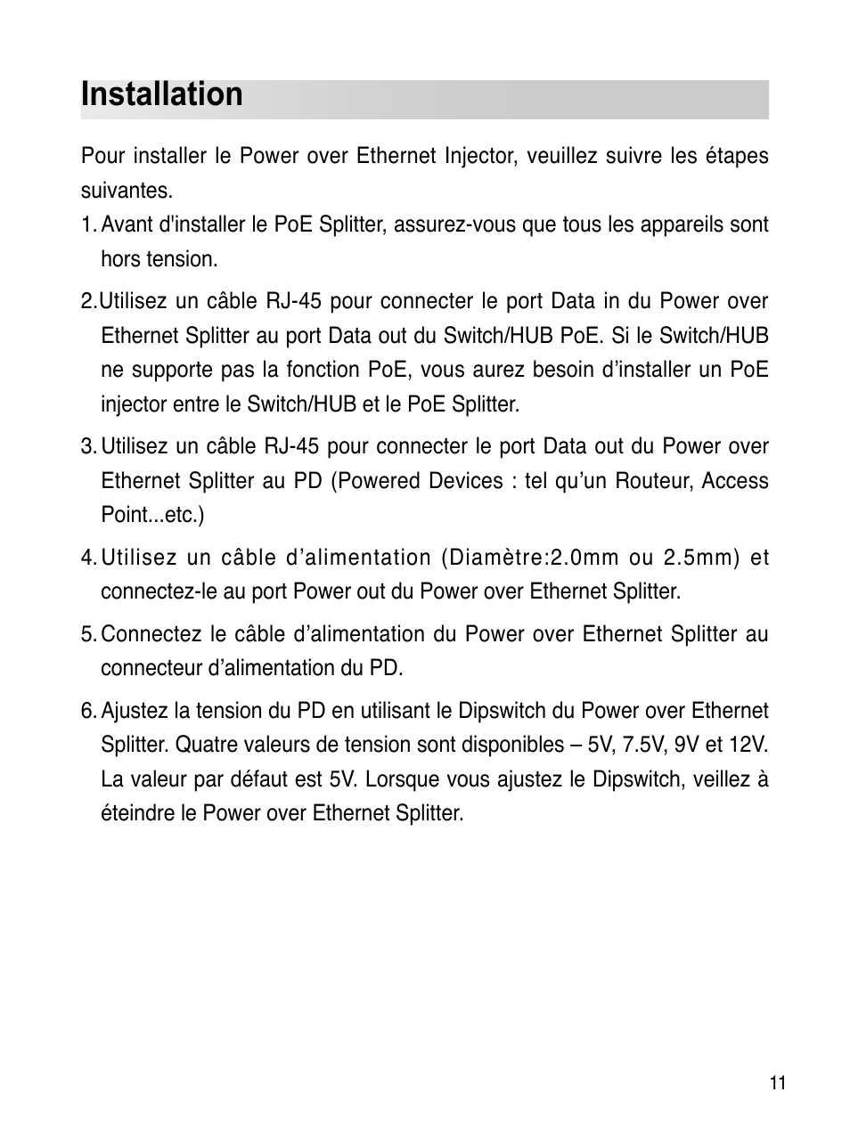 Installation | Asus ES-101 User Manual | Page 12 / 61