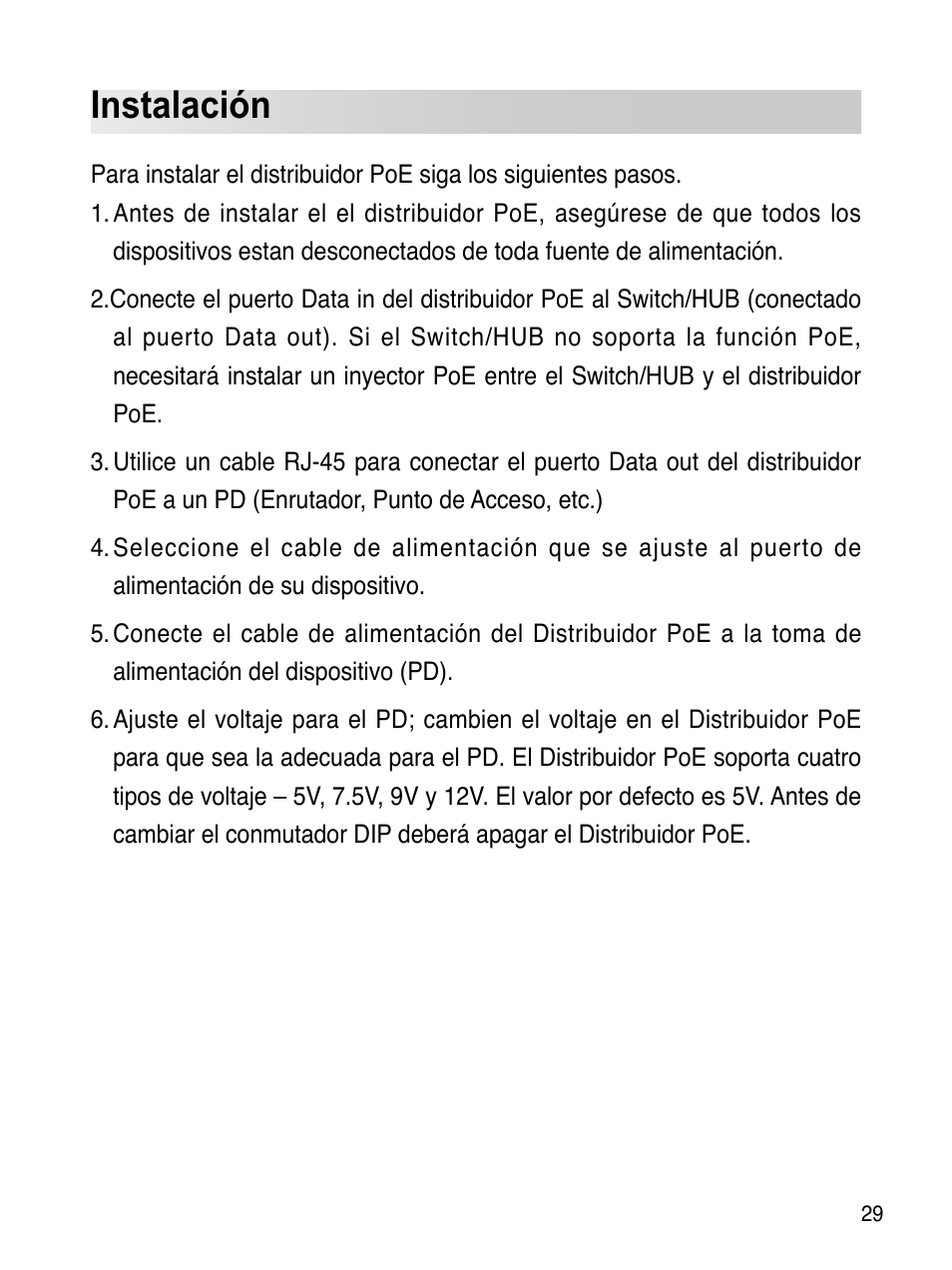 Instalación | Asus ES-101 User Manual | Page 30 / 61