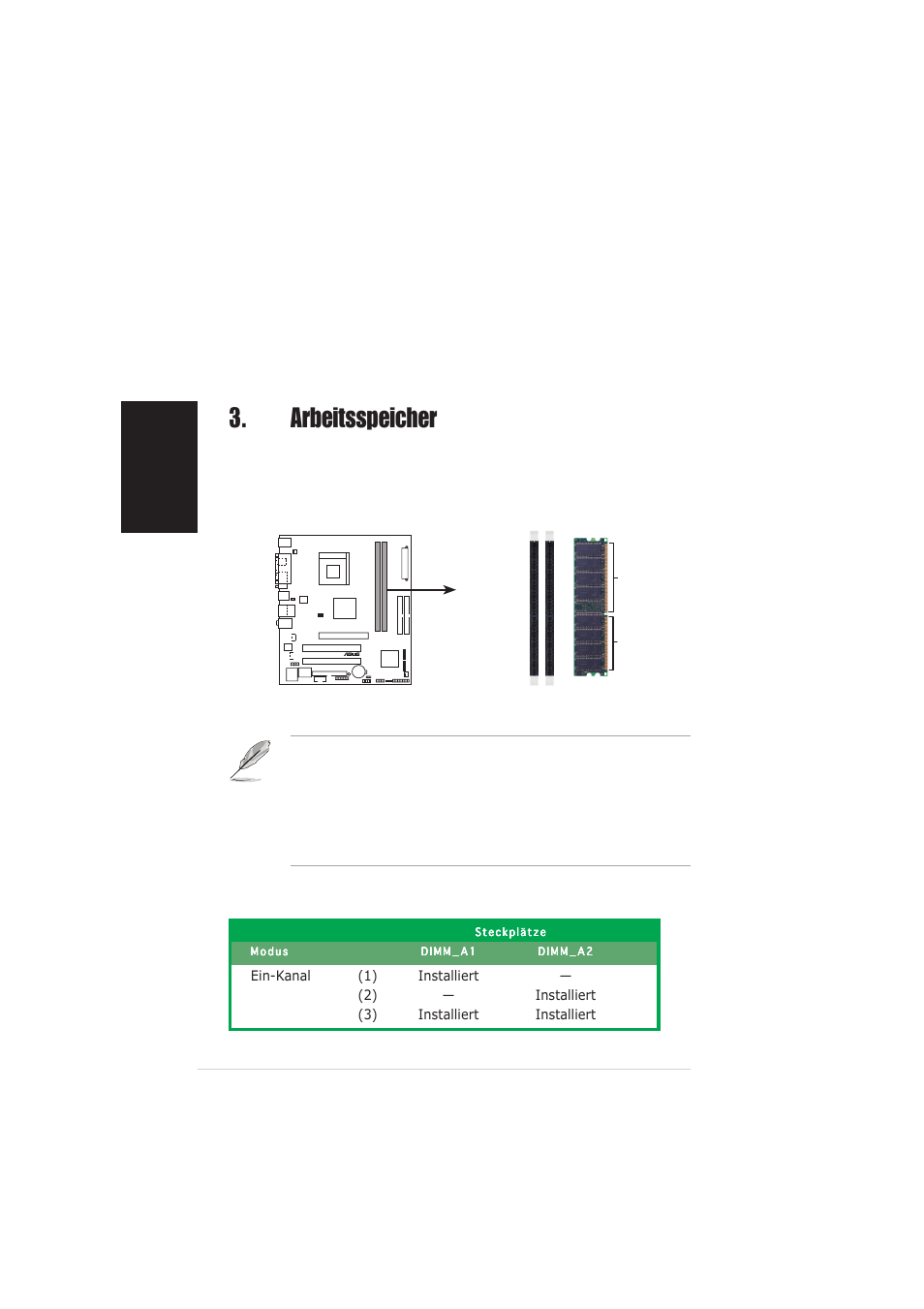 Arbeitsspeicher, Deutsch | Asus A7S8X-MX User Manual | Page 6 / 16